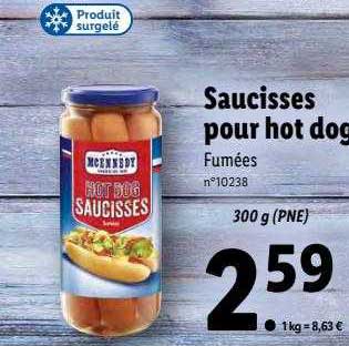 Saucisses Pour Hog Dog Mcennedy