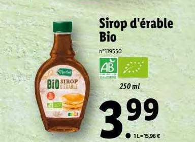 sirop d'érable bio