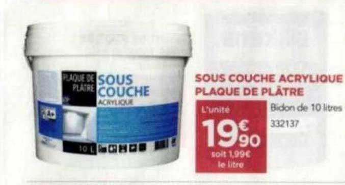 sous couche acrylique plaque de plâtre