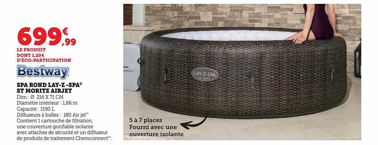 spa rond lay-z-spa st moritz airjet bestway