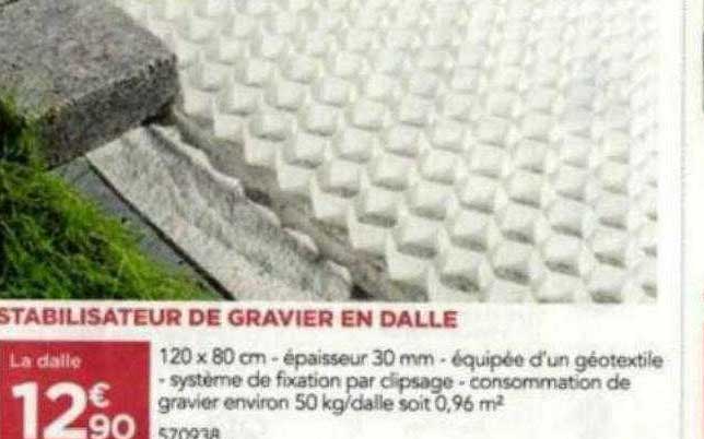 stabilisateur de gravier en dalle