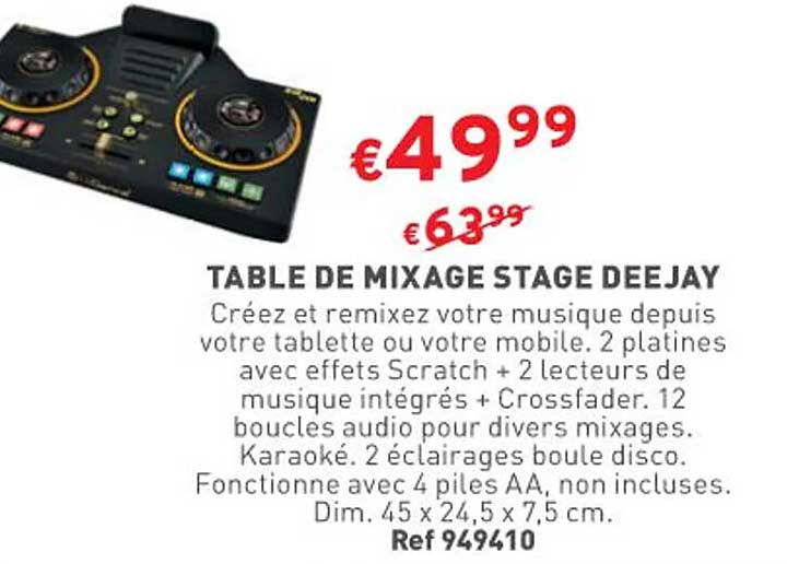 table de mixage stage deejay