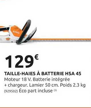 taille-haies à batterie hsa 45