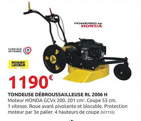 tondeuse débroussailleuse rl 2006 h roques lecceur