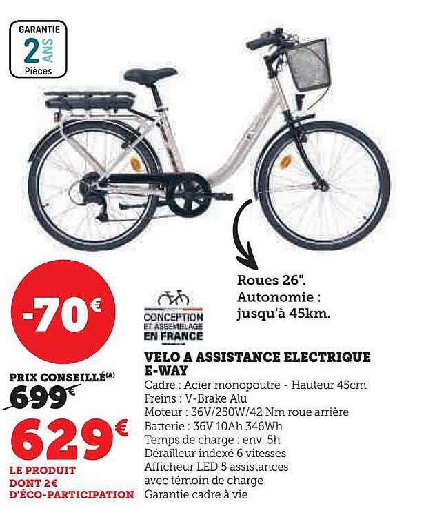 vélo à assistance électrique e-way