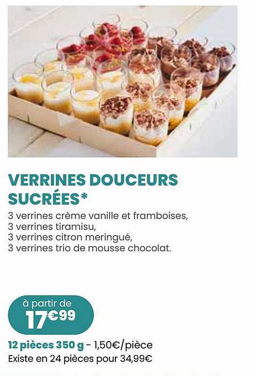 verrines douceurs sucrées
