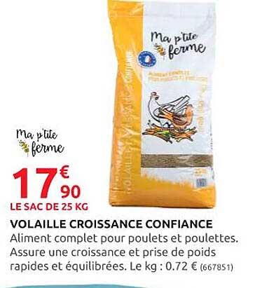 volaille croissance confiance ma p'tite ferme