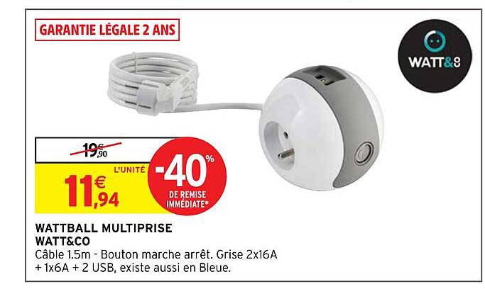 wattball multiprise watt & co