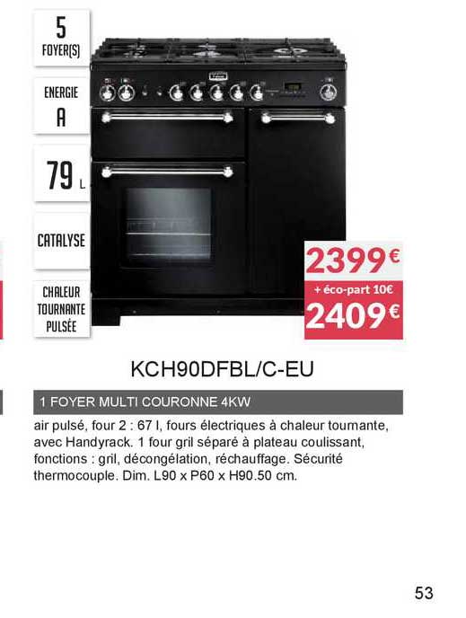 1 foyer multi couronne 4kw kch90dfbl c-eu