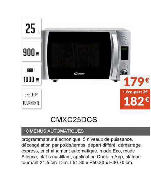 10 menus automatiques cmxc25dcs