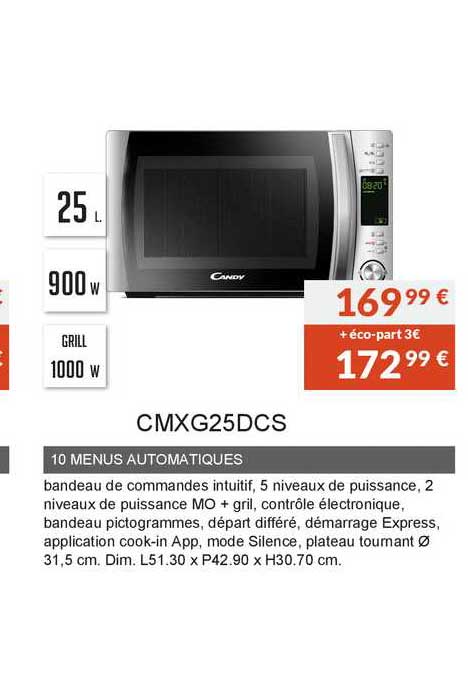 10 menus automatiques gmxg25dcs