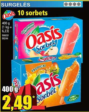 10 Sorbets Oasis