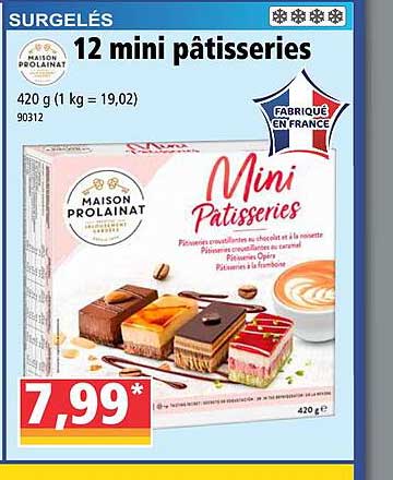 12 mini pâtisseries maison prolainat