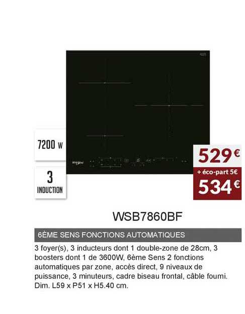 6ème sens fonctions automatiques wsb7860bf