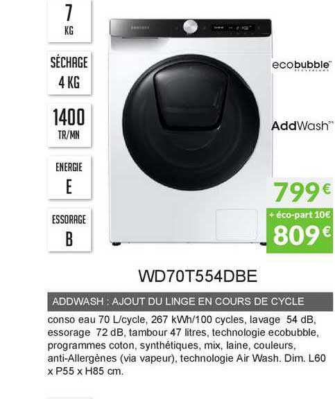addwash : ajout du linge en cours de cycle wd70t554dbe