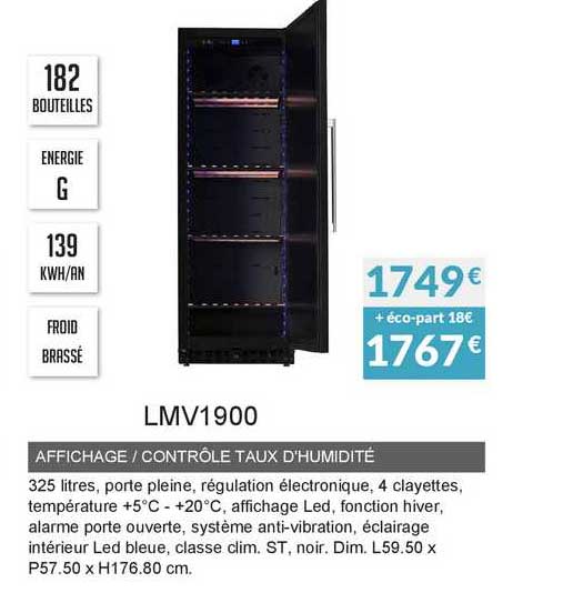 affichage contrôle taux d'humidité lmv1900