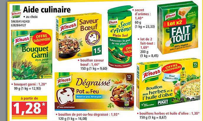 aide culinaire knorr