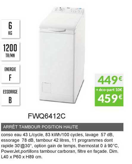 arrêt tambour position haute fwq64112c