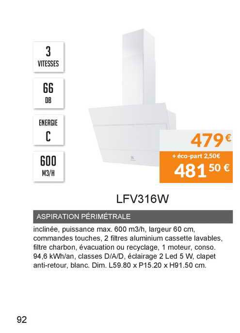 aspiration périmétrale lfv316w