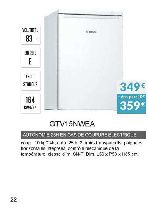 autonomie 25h en cas de coupure électrique gtv15nwea