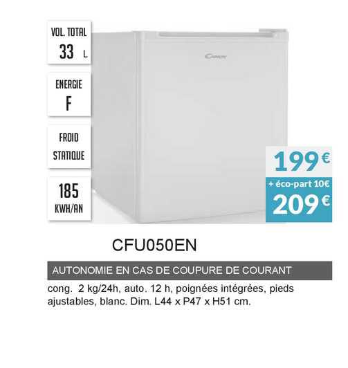 autonomie en cas de coupure de courant cfu050en