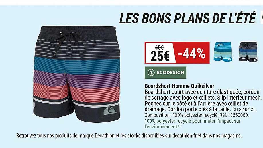 boardshort homme quiksilver ecodesign