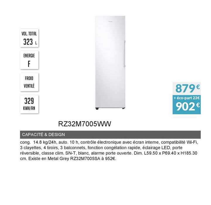 capacité & design rz32m7005ww