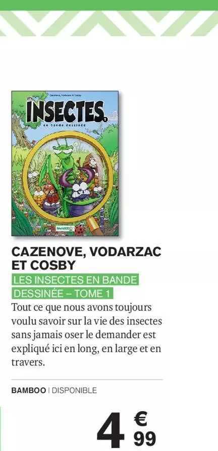 cazenove, vodarzac et cosby les insectes en bande dessinée - tome 1