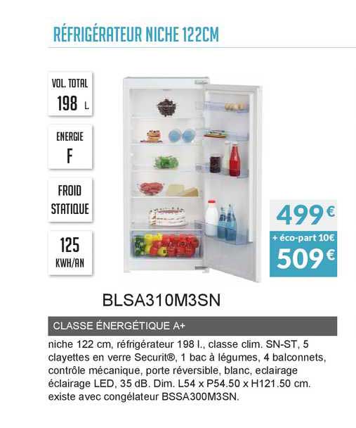 classe énergétique a+ blsa310m3sn
