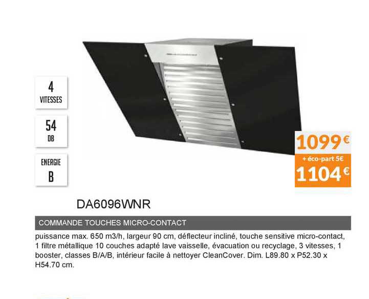 commande touches micro-contact da6096wnr