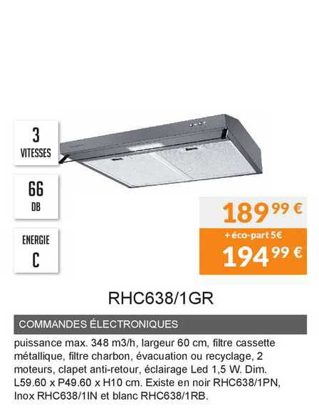 commandes électroniques rhc638 1gr