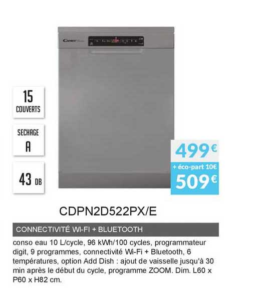 connectivité wi-fi + bluetooth cdpn2d522px e