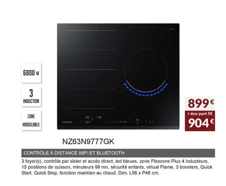 contrôle à distance wifi et bluetooth nz63n9777gk