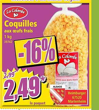 coquilles aux oeufs frais la colombe