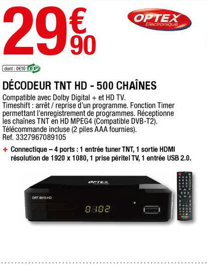 décodeur tnt hd - 500 chaînes