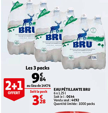 eau pétillante bru