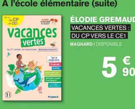 élodie gremaud - vacances vertes : du cp vers le ce1