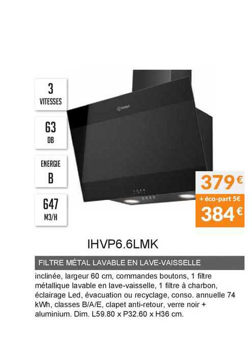 filtre métal lavable en lave-vaisselle ihvp6.6lmk