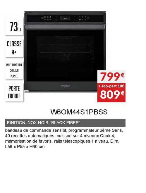 finition inox noir "black fiber" w6om44s1pbss