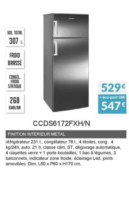 finition intérieur metal ccds6172fxh n
