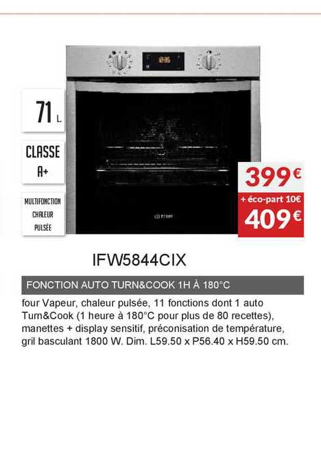 fonction auto turn&cook 1h à 180°c