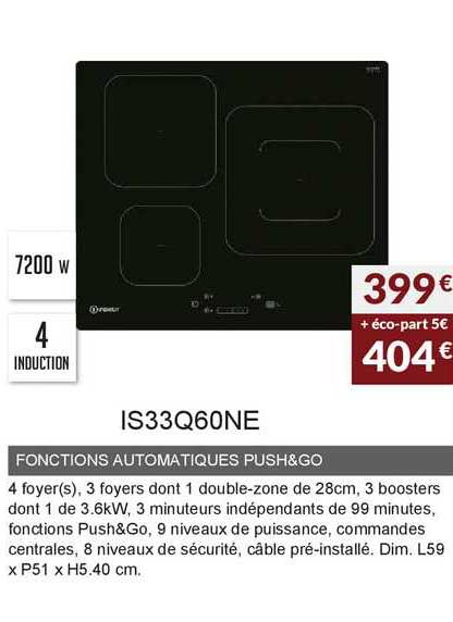 fonctions automatiques push&go is33q60ne