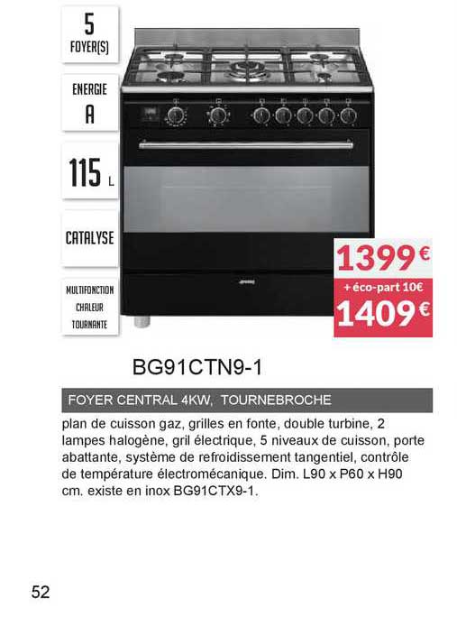 foyer central 4kw tournebroche bg91ctn9-1