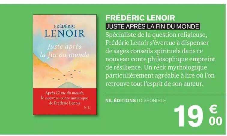 frédéric lenoir - juste après la fin du monde