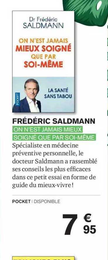 frédéric saldmann - on n'est jamais mieux soigné que par soi-même
