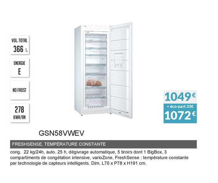 freshsense température constante gsn58vwev