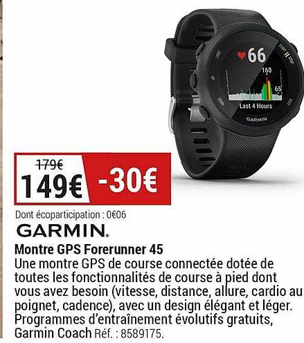 garmin montre gps forerunner 45