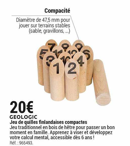 geologic jeu de quilles finlandaises compactes