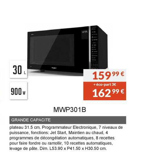 grande capacité mwp301b