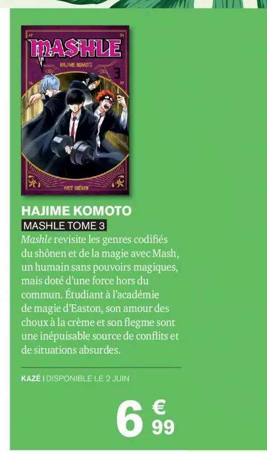 hajime komoto - mashle tome 3